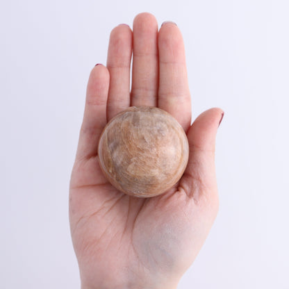 Peach Moonstone Spheres Set of 7