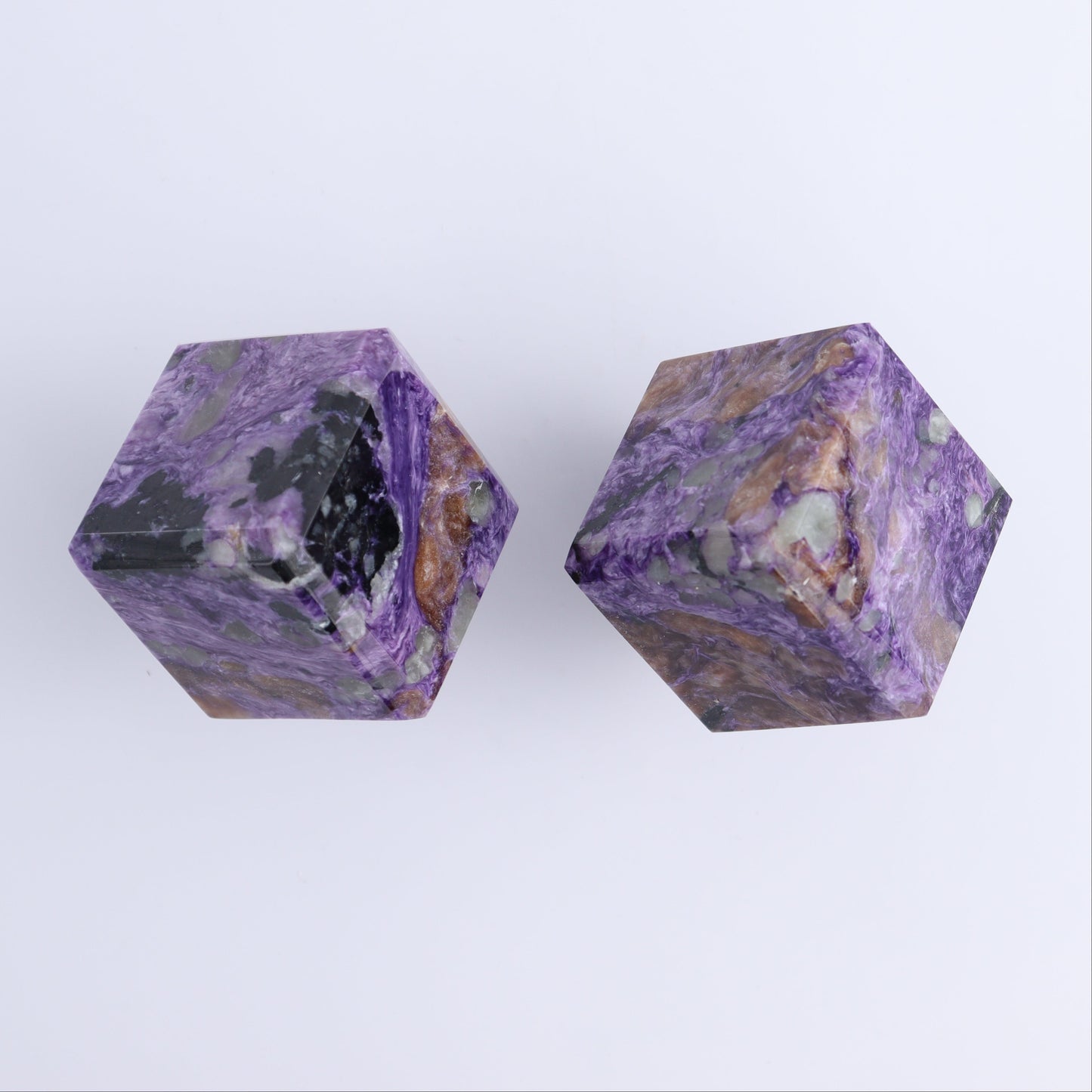 Charoite Cubes Set of 4 - Expert Wholesale and Supplier of Wholesale Crystals & Bulk Gemstones, ["Charoite","Cubes","Russia"]