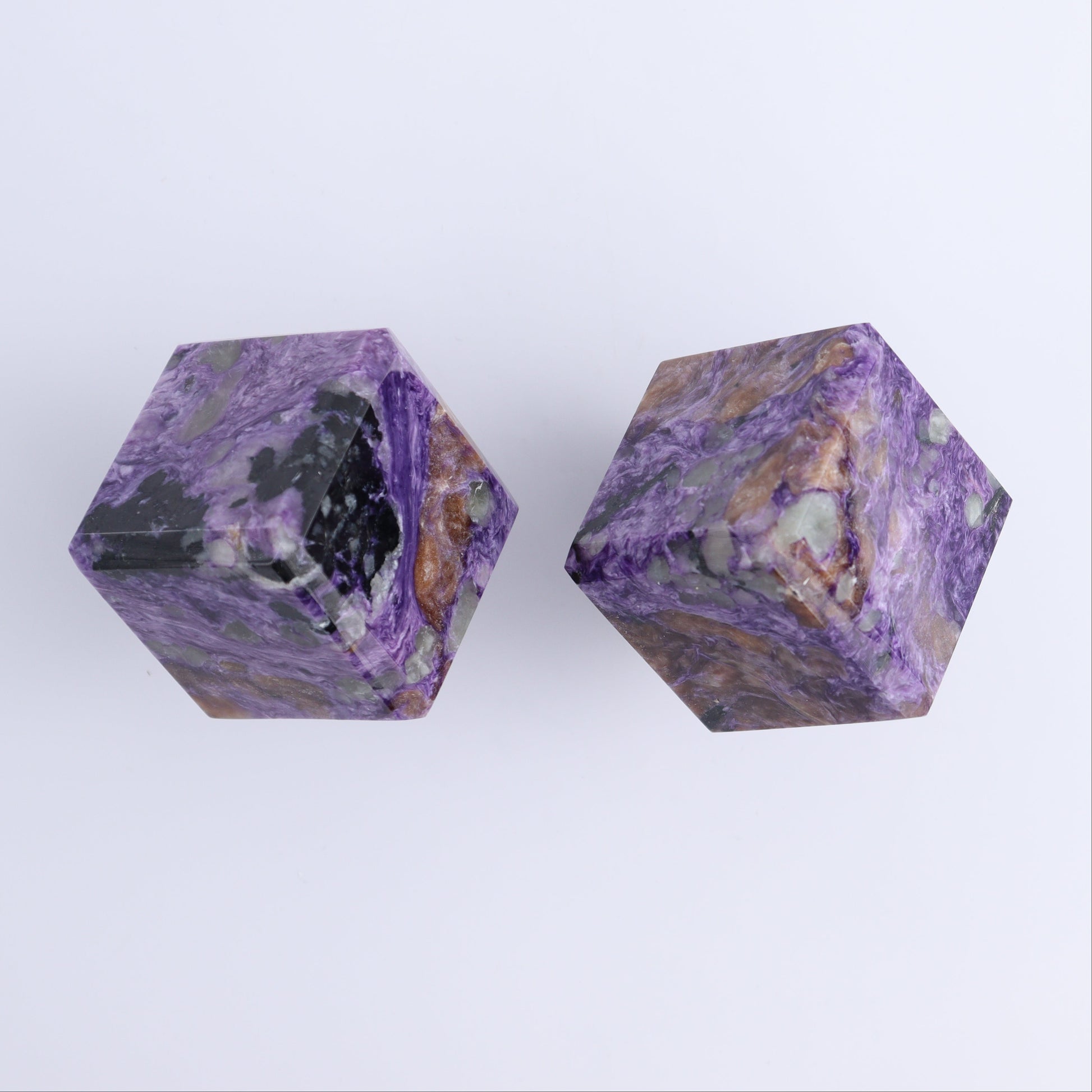 Charoite Cubes Set of 4 - Expert Wholesale and Supplier of Wholesale Crystals & Bulk Gemstones, ["Charoite","Cubes","Russia"]