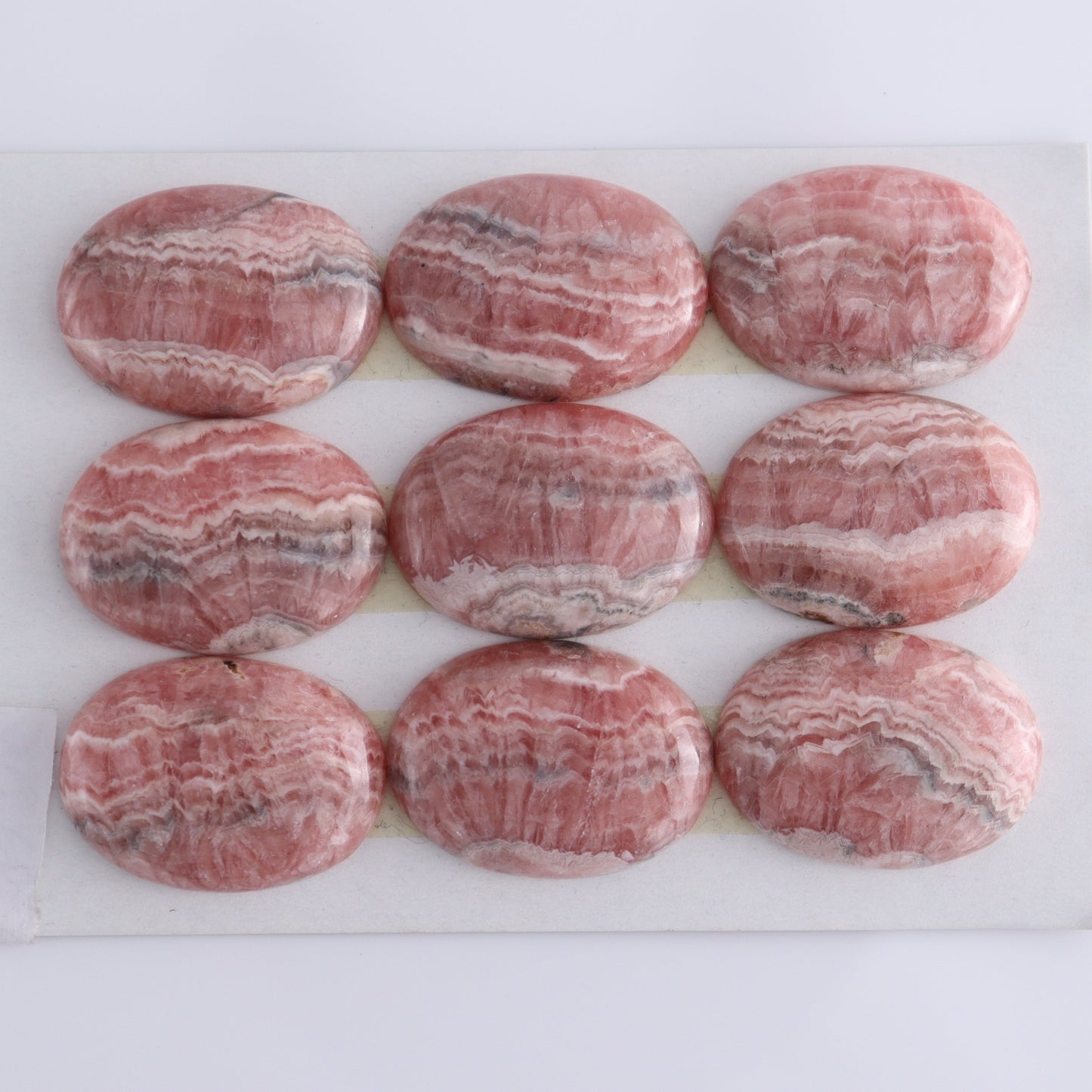 Rhodocrosite Cabs Set of 9 - Expert Wholesale and Supplier of Wholesale Crystals & Bulk Gemstones, ["Cabs","Rhodochrosite"]
