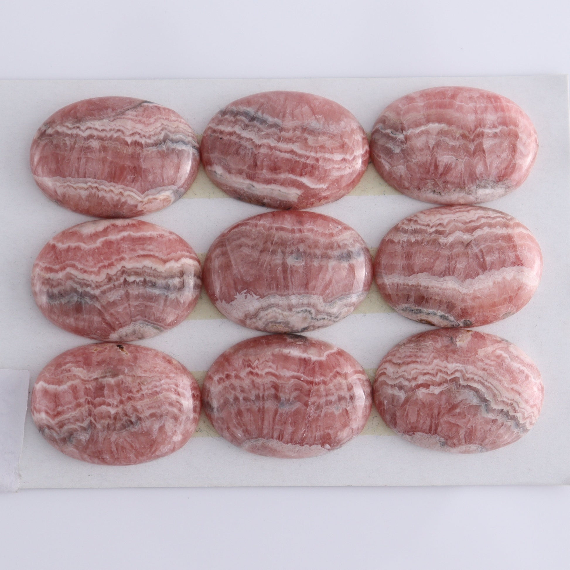 Rhodocrosite Cabs Set of 9 - Expert Wholesale and Supplier of Wholesale Crystals & Bulk Gemstones, ["Cabs","Rhodochrosite"]