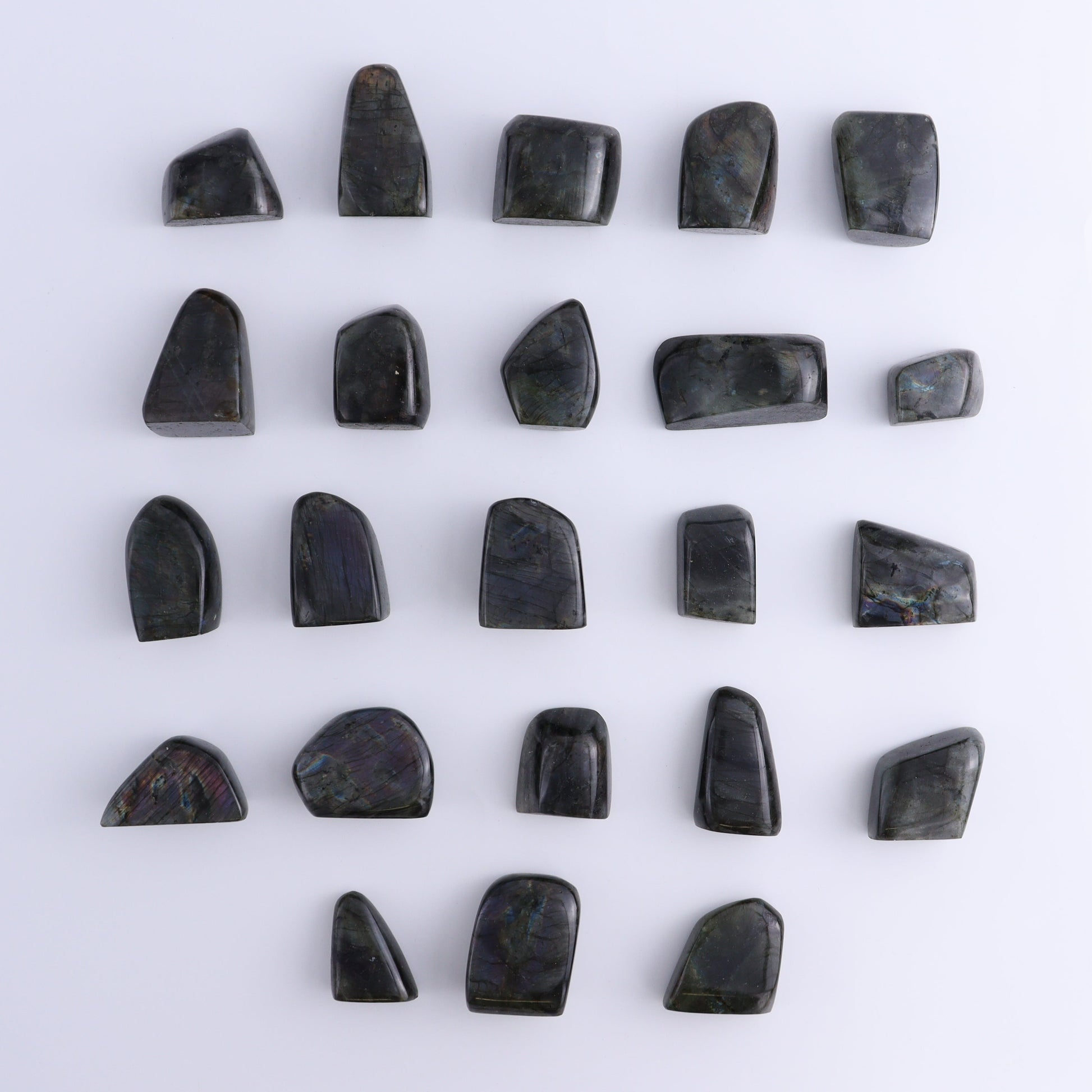 Labradorite Freeform Set of 23 - Expert Wholesale and Supplier of Wholesale Crystals & Bulk Gemstones, ["Freeforms","Labradorite","Madagascar"]