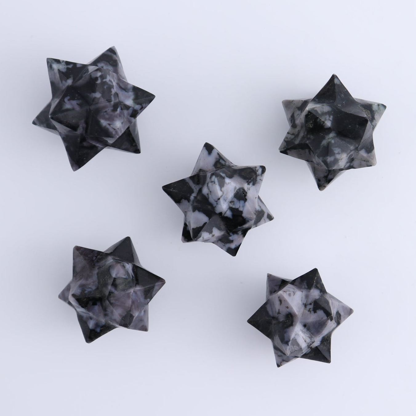 Indigo Gabbro Stars Set of 19 & 1 Cut Base Star