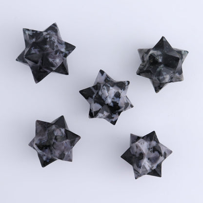 Indigo Gabbro Stars Set of 19 & 1 Cut Base Star