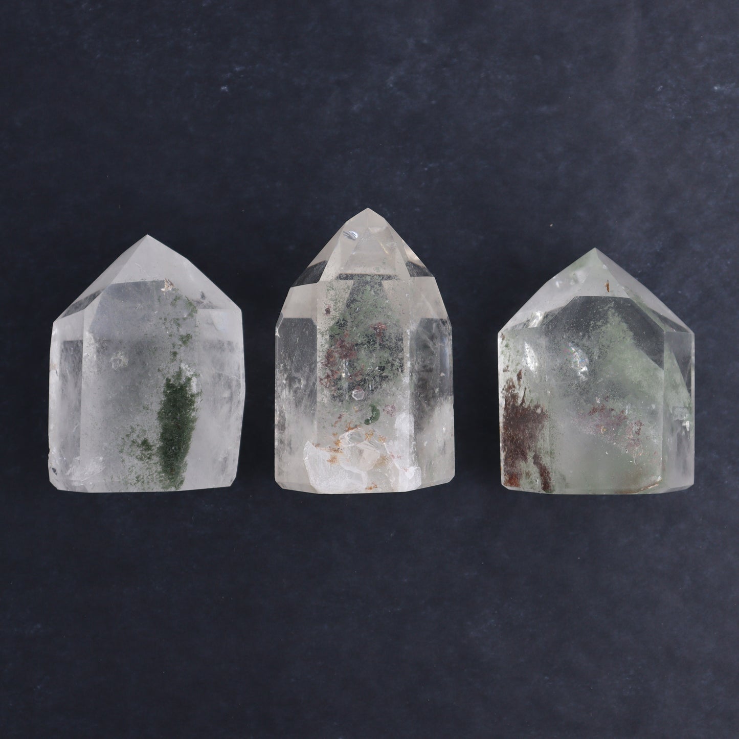 Garden Quartz Towers Set of 3 - Expert Wholesale and Supplier of Wholesale Crystals & Bulk Gemstones, ["Garden Quartz","Quartz","Towers"]