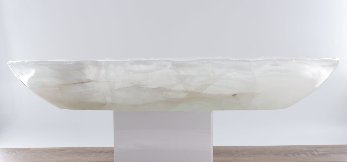 Mexican Onyx/Calcite Canoe Bowl - Expert Wholesale and Supplier of Wholesale Crystals & Bulk Gemstones, ["Bowls","Calcite","canoe","Mexico","onyx"]