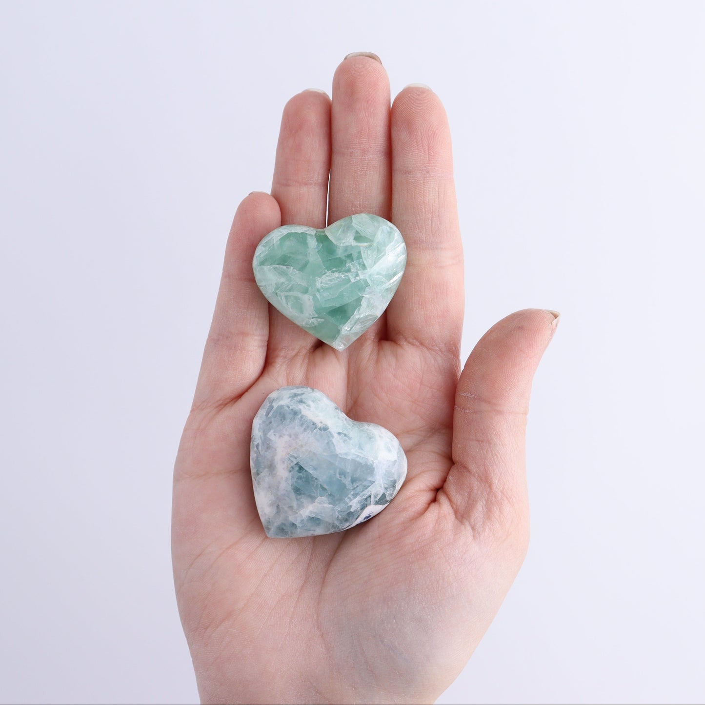 Fluorite Hearts Set of 7 - Expert Wholesale and Supplier of Wholesale Crystals & Bulk Gemstones, ["Fluorite","Hearts","Mexico"]
