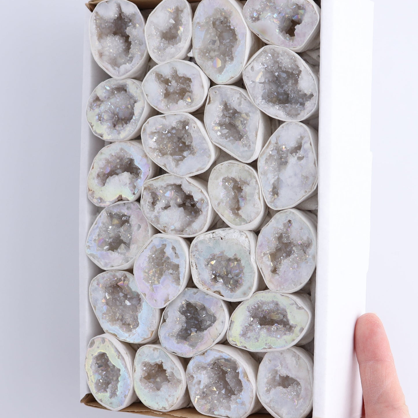 One Aura Quartz Geodes Flat Blind
