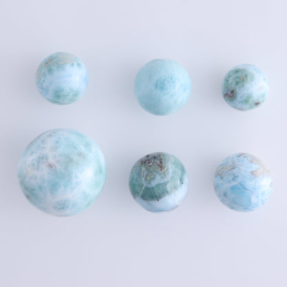 Larimar Spheres Set of 11 - Expert Wholesale and Supplier of Wholesale Crystals & Bulk Gemstones, ["Larimar","Spheres"]