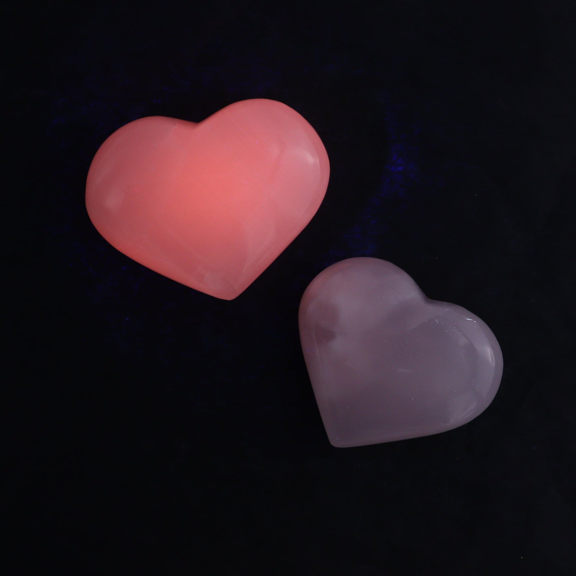 Pink Mangano Calcite Hearts Set of 6 - Expert Wholesale and Supplier of Wholesale Crystals & Bulk Gemstones, ["Pakistan","Pink Calcite"]