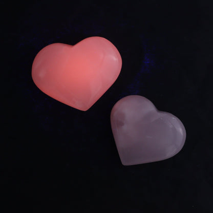 Pink Mangano Calcite Hearts Set of 6 - Expert Wholesale and Supplier of Wholesale Crystals & Bulk Gemstones, ["Pakistan","Pink Calcite"]