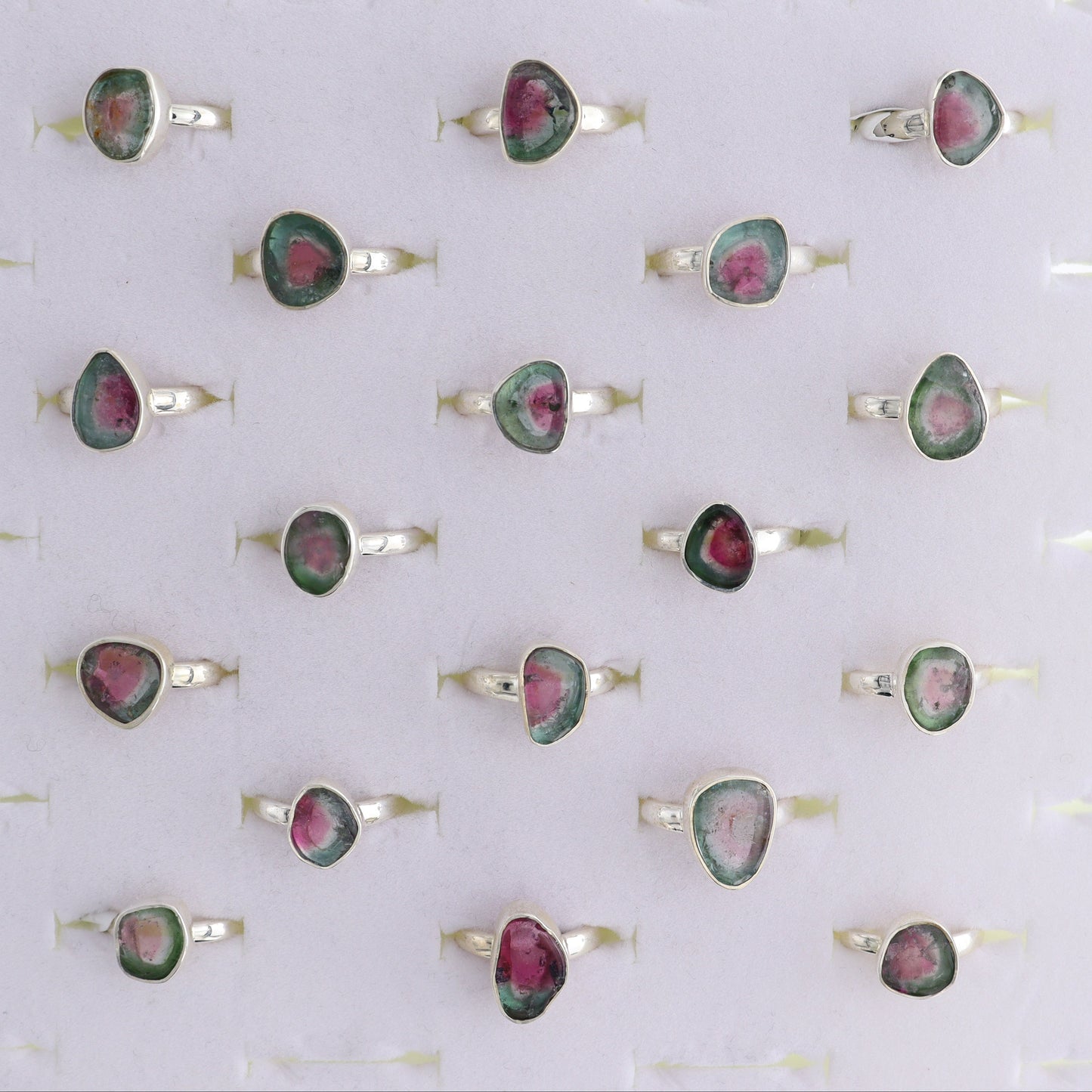 One Watermelon Tourmaline Ring Adjustable - Expert Wholesale and Supplier of Wholesale Crystals & Bulk Gemstones, ["India","Ring","sterling silver","Tourmaline"]