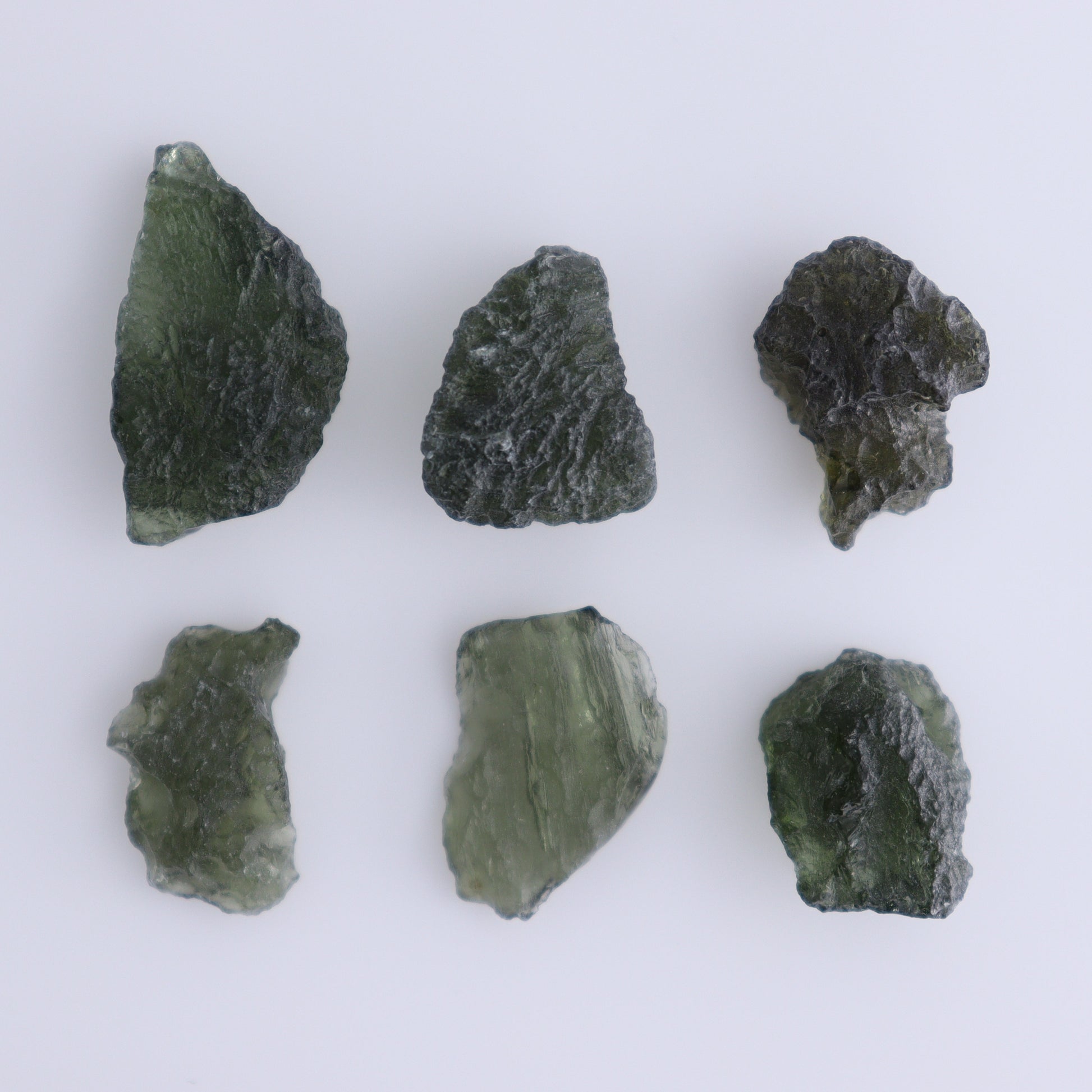 Moldavite Pieces Set of 6 - Expert Wholesale and Supplier of Wholesale Crystals & Bulk Gemstones, ["Czech Republic","Moldavite","Pieces"]