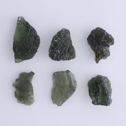 Moldavite Pieces Set of 6 - Expert Wholesale and Supplier of Wholesale Crystals & Bulk Gemstones, ["Czech Republic","Moldavite","Pieces"]