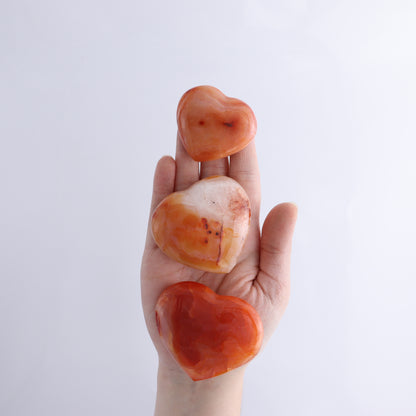 Carnelian Hearts Flat of 15 - Expert Wholesale and Supplier of Wholesale Crystals & Bulk Gemstones, ["carnelian","Hearts","Madagascar"]