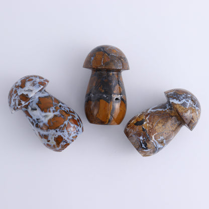 Brecciated Jasper Mushrooms Set of 12 - Expert Wholesale and Supplier of Wholesale Crystals & Bulk Gemstones, ["Brecciated Jasper","Indonesia","Mushrooms"]