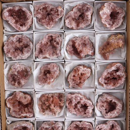 Pink Amethyst Geodes from Argentina Set of 24
