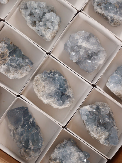Celestite Clusters Set of 24 - Expert Wholesale and Supplier of Wholesale Crystals & Bulk Gemstones, []