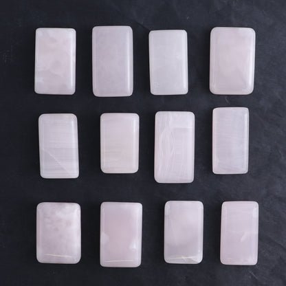 Pink Mangano Calcite Rectangles Set of 12