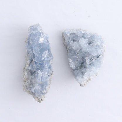 Celestite Clusters Set of 8