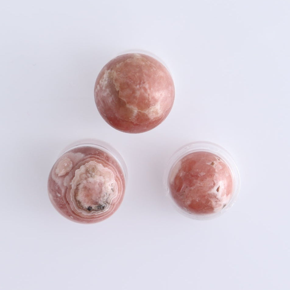 Rhodochrosite Spheres Set of 11