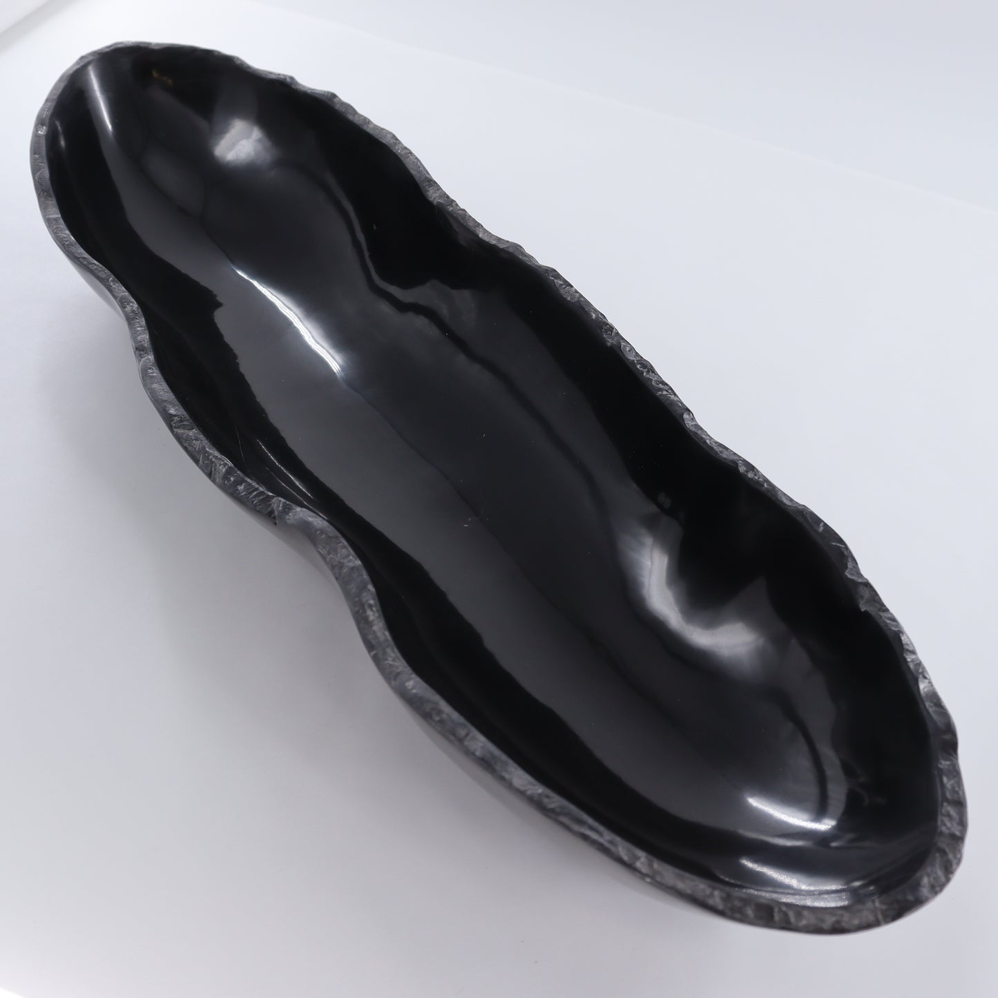 Black Marble Canoe Bowl - Expert Wholesale and Supplier of Wholesale Crystals & Bulk Gemstones, ["Black Marble","Bowls","canoe","Marble","Mexico"]