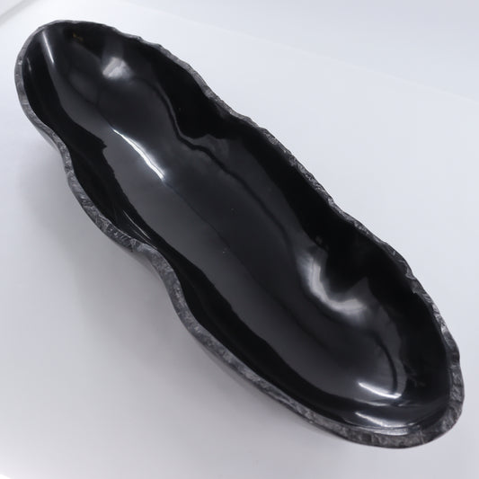Black Marble Canoe Bowl - Expert Wholesale and Supplier of Wholesale Crystals & Bulk Gemstones, ["Black Marble","Bowls","canoe","Marble","Mexico"]