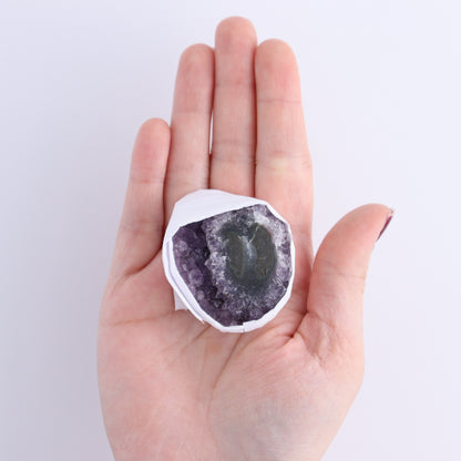 Uruguay Amethyst Clusters with "Eyes" Flat of 8 - Expert Wholesale and Supplier of Wholesale Crystals & Bulk Gemstones, []