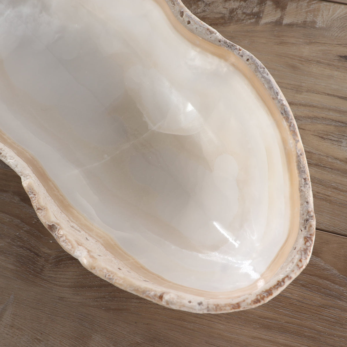 Mexican Onyx/Calcite Canoe Bowl 27"