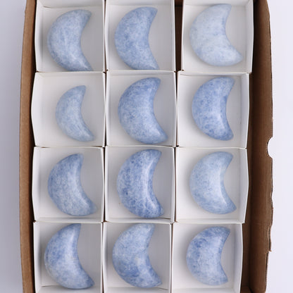 Blue Calcite Moons Set of 12 - Expert Wholesale and Supplier of Wholesale Crystals & Bulk Gemstones, ["Blue Calcite","Calcite","moons"]