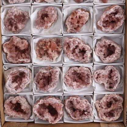 Pink Amethyst Geodes from Argentina Set of 24