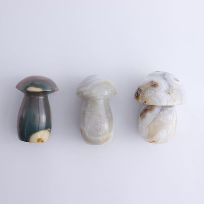 Agate Mushrooms Set of 6 - Expert Wholesale and Supplier of Wholesale Crystals & Bulk Gemstones, ["Agate","Madagascar","Mushrooms"]