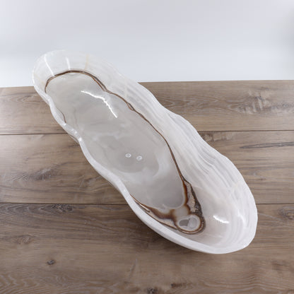 Mexican Onyx/Calcite Canoe Bowl - Expert Wholesale and Supplier of Wholesale Crystals & Bulk Gemstones, ["Bowls","Calcite","canoe","Mexico","onyx"]