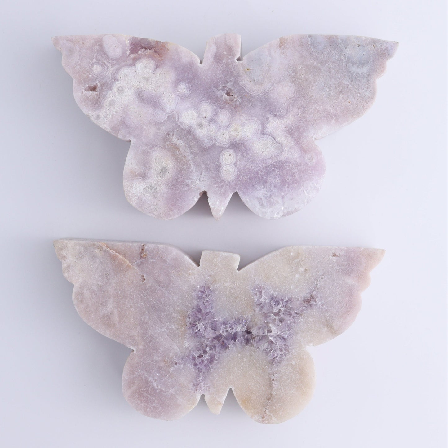 Pink Amethyst Butterflies Set of 2 - Expert Wholesale and Supplier of Wholesale Crystals & Bulk Gemstones, ["Amethyst","Brazil","Butterflies","Pink Amethyst"]