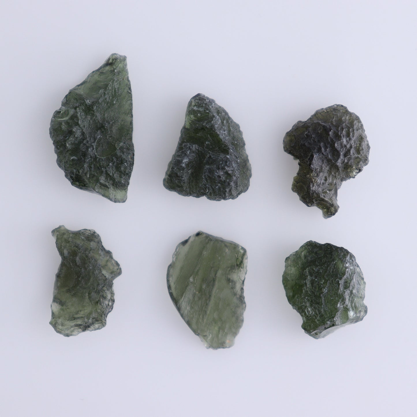 Moldavite Pieces Set of 6 - Expert Wholesale and Supplier of Wholesale Crystals & Bulk Gemstones, ["Czech Republic","Moldavite","Pieces"]