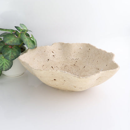 Mexican Travertine Bowl 14"