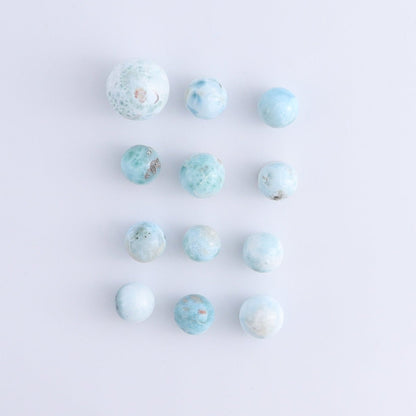 Larmiar Spheres Set of 12 - Expert Wholesale and Supplier of Wholesale Crystals & Bulk Gemstones, ["Larimar","Spheres"]
