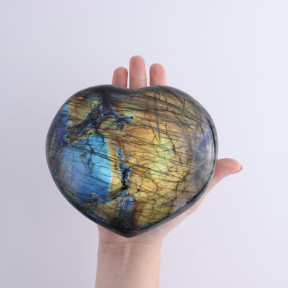 Labradorite Hearts Set of 2 - Expert Wholesale and Supplier of Wholesale Crystals & Bulk Gemstones, ["Hearts","Labradorite","Madagascar"]