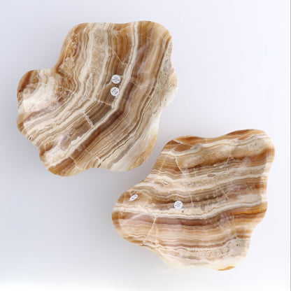 One Bowl Mexican Onyx/Calcite Honey Banding Polished