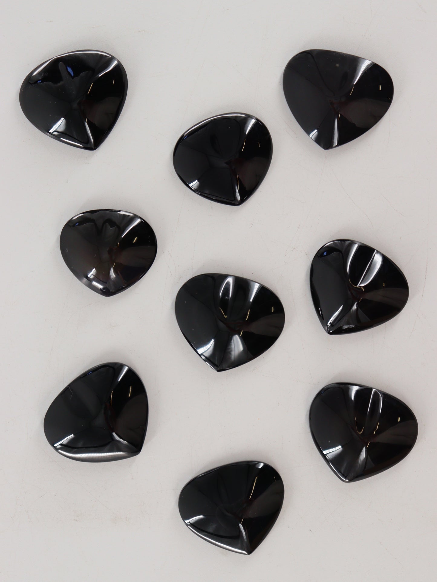 Obsidian Hearts Set of 9 - Expert Wholesale and Supplier of Wholesale Crystals & Bulk Gemstones, ["Hearts","Mexico","Obsidian"]