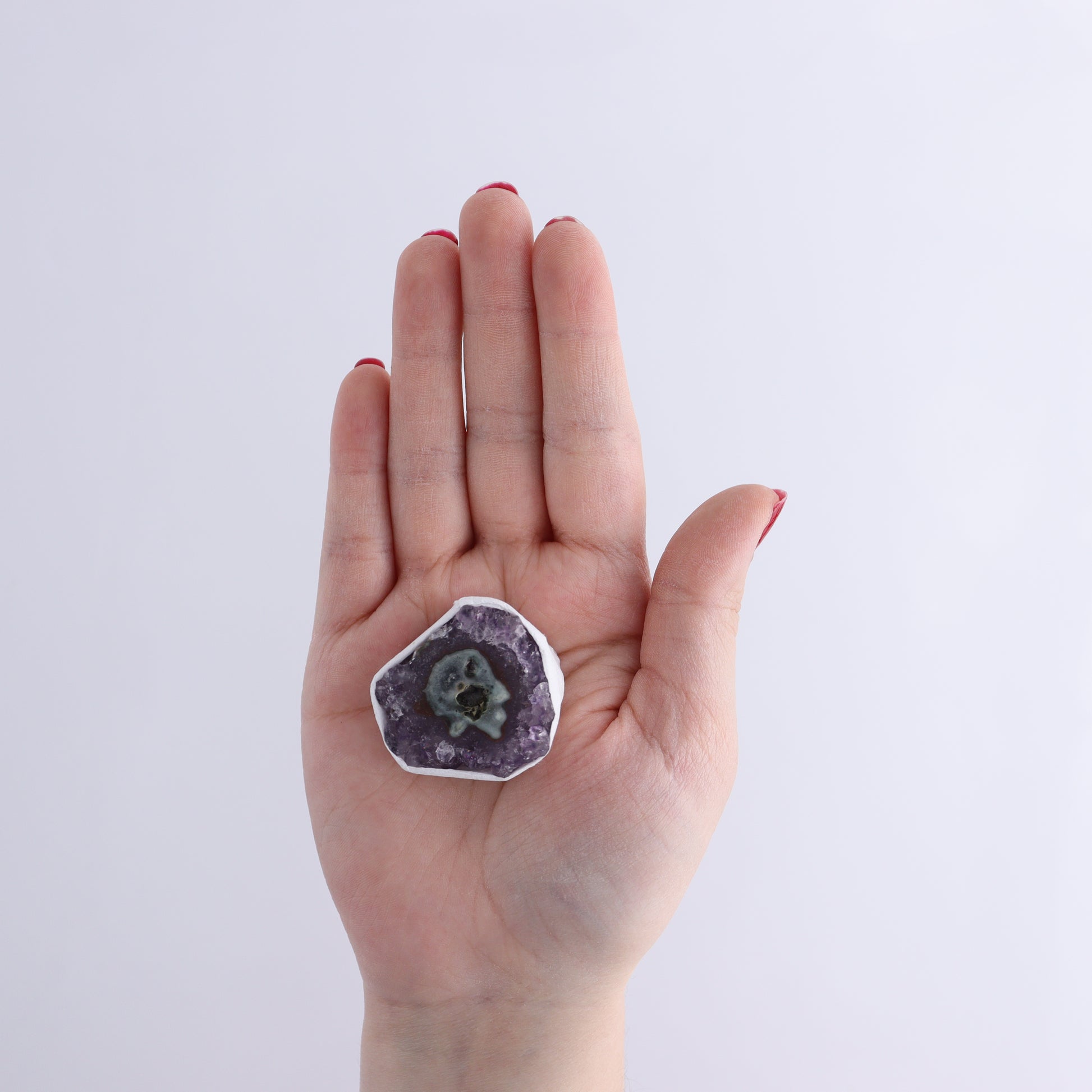 Uruguay Amethyst Clusters with "Eyes" Flat of 13 - Expert Wholesale and Supplier of Wholesale Crystals & Bulk Gemstones, ["Amethyst","Clusters","Eyes Amethyst","Uruguay"]