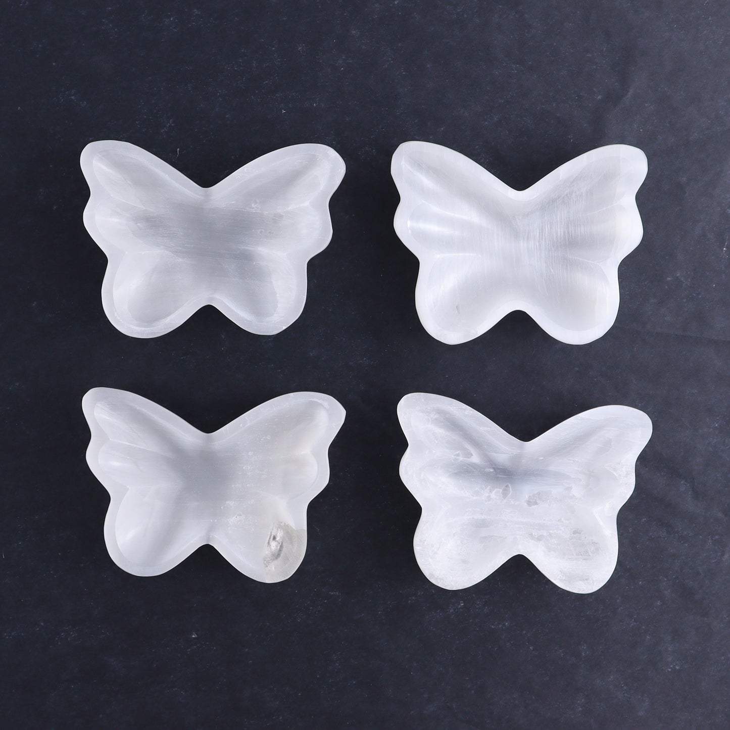 One Selenite (Satin Spar) Butterfly Bowl - Expert Wholesale and Supplier of Wholesale Crystals & Bulk Gemstones, ["Bowls","Butterfly","Morocco","Selenite"]