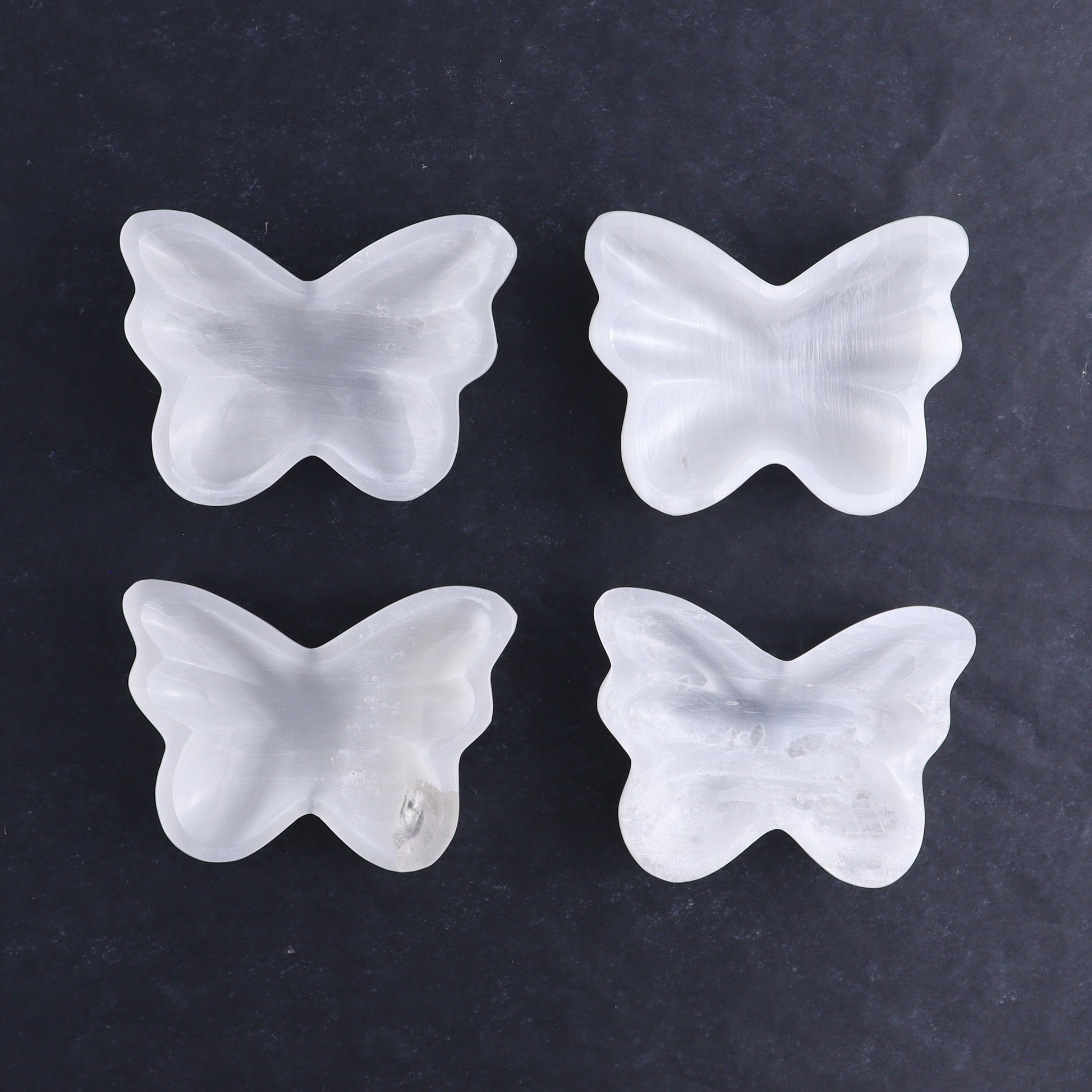 One Selenite (Satin Spar) Butterfly Bowl - Expert Wholesale and Supplier of Wholesale Crystals & Bulk Gemstones, ["Bowls","Butterfly","Morocco","Selenite"]