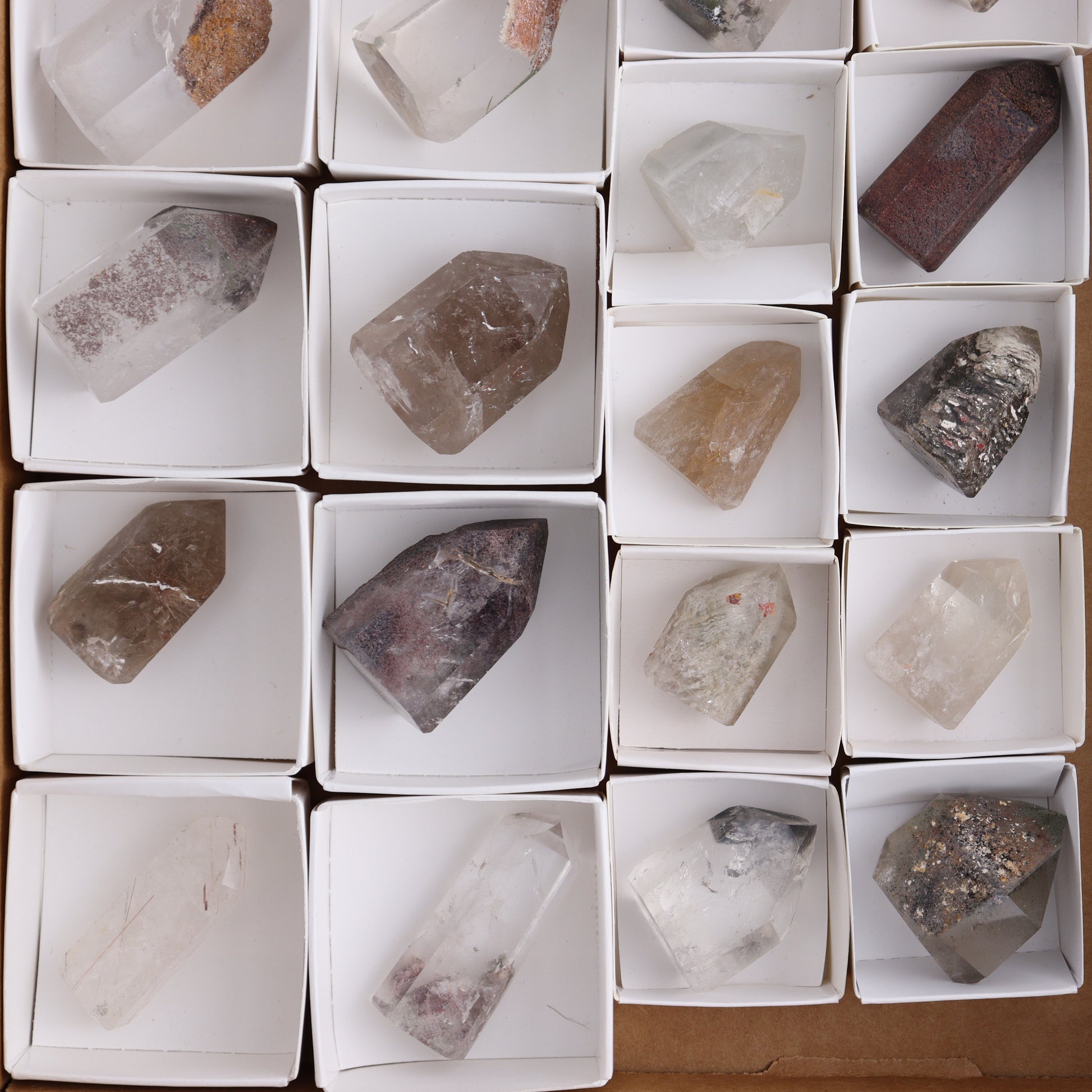 Garden Quartz Towers Set of 22 - Expert Wholesale and Supplier of Wholesale Crystals & Bulk Gemstones, ["Garden Quartz","Quartz","Towers"]