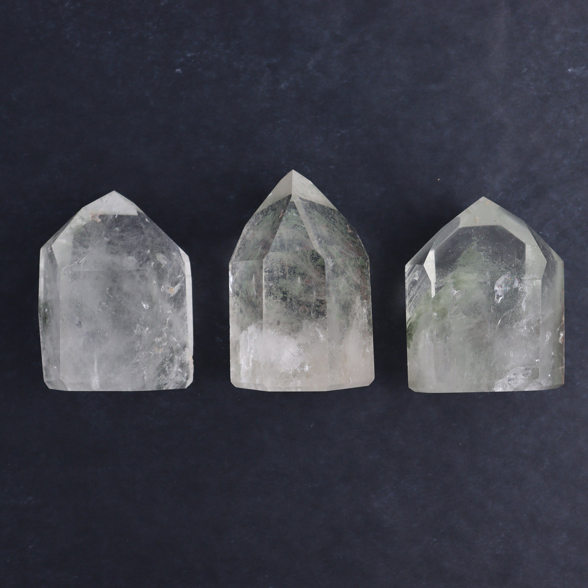 Garden Quartz Towers Set of 3 - Expert Wholesale and Supplier of Wholesale Crystals & Bulk Gemstones, ["Garden Quartz","Quartz","Towers"]