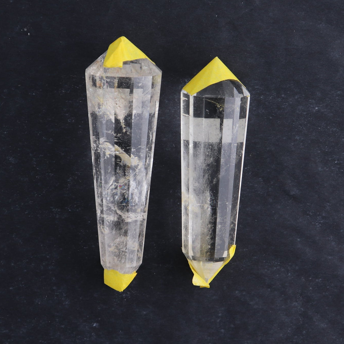 Quartz Faceted Double Points Set of 6