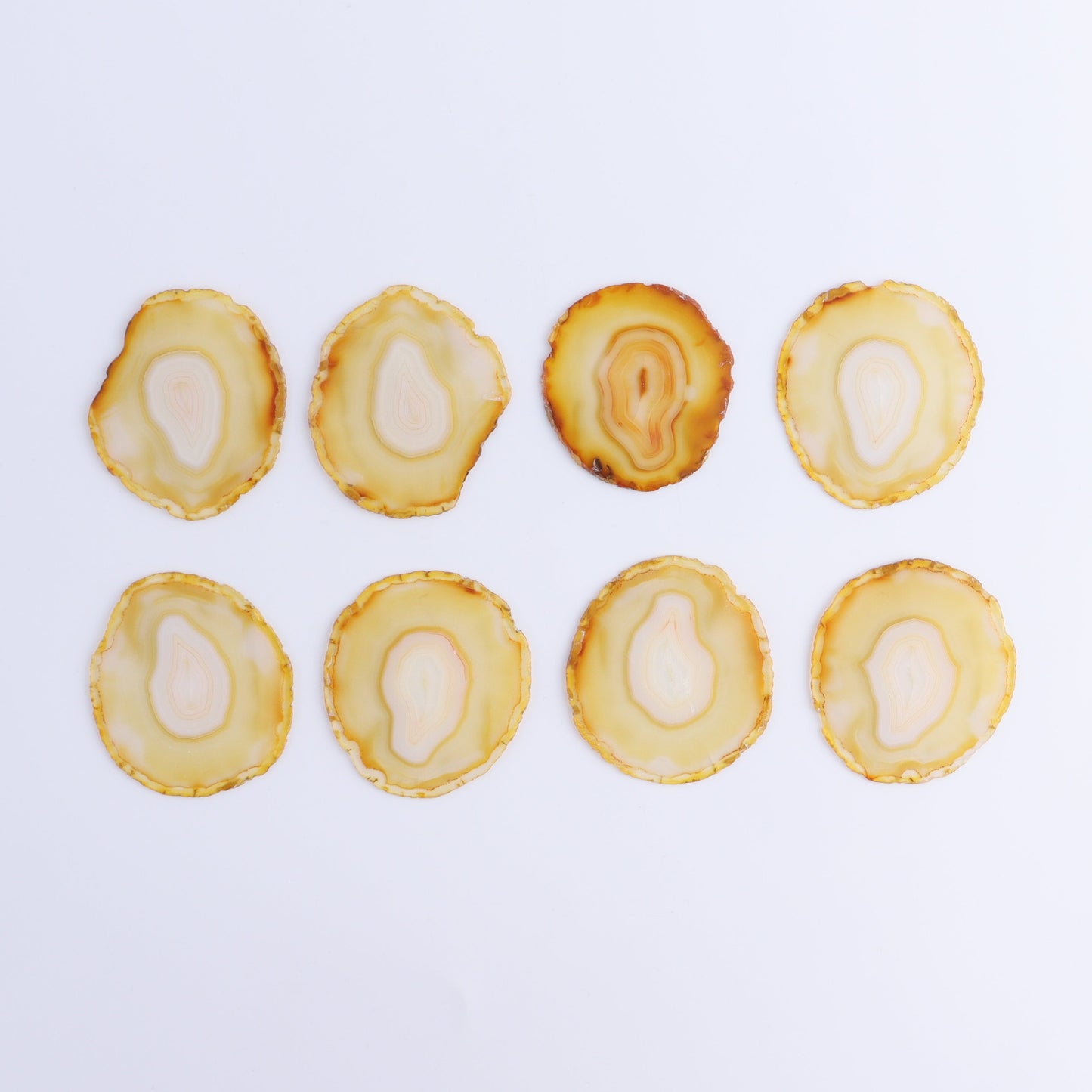 Iris Agate Slices Set of 8 - Expert Wholesale and Supplier of Wholesale Crystals & Bulk Gemstones, ["Agate","Iris Agate","Slices and Slabs"]