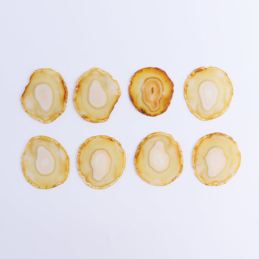 Iris Agate Slices Set of 8