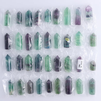 Fluorite Towers Pack of 36 - Expert Wholesale and Supplier of Wholesale Crystals & Bulk Gemstones, ["China","Fluorite","Towers"]