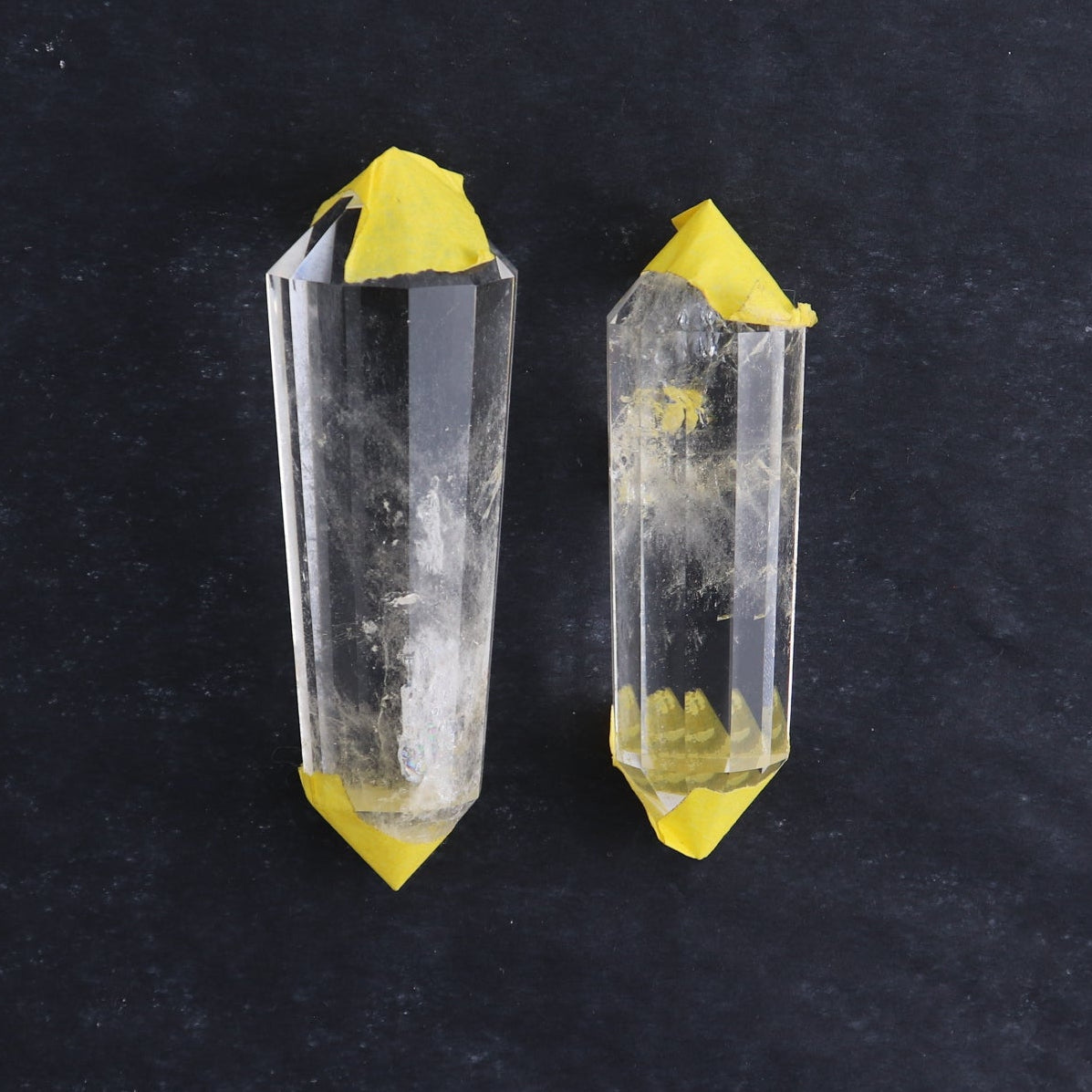Quartz Faceted Double Points Set of 6